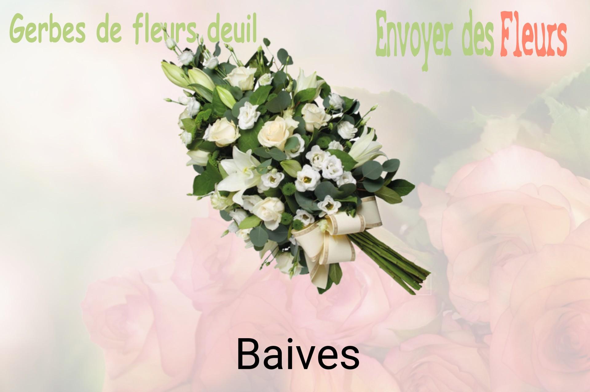 Gerbe de fleurs de deuil livrée à Baives